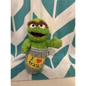 Oscar the Grouch Sesame Street Plush I❤️Trash 10”